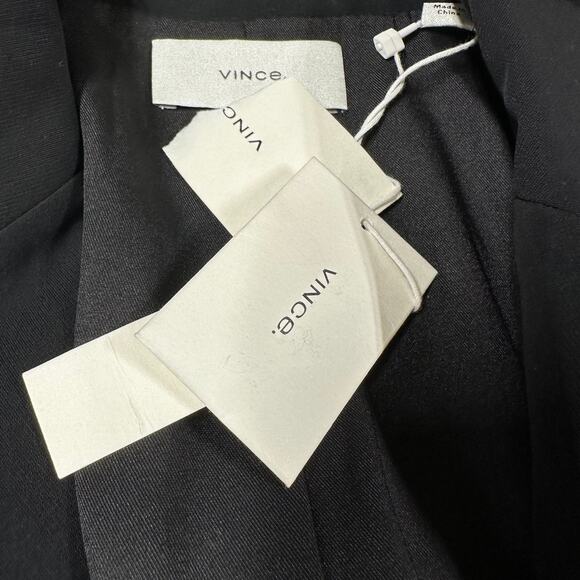 Vince Notched Collar Blazer Black Women's Size 12 New With Tags VR68691081 - Picture 5 of 9